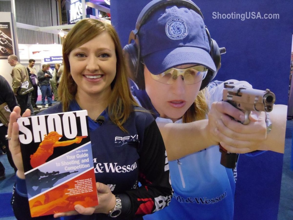 Julie Shows Off SHOOT at SHOT - Photo Courtesy of Shooting USA