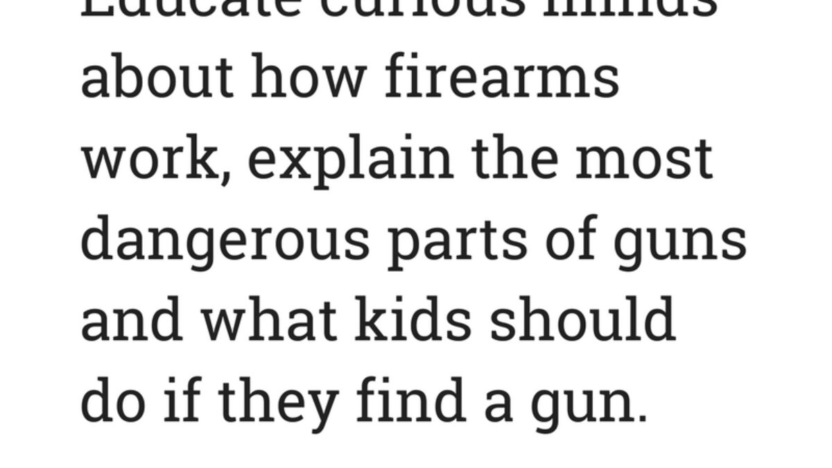 Educate curious minds about firearms #kidsgunsafetybook