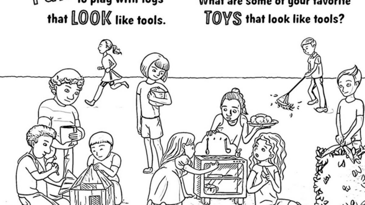 Toys Tools Guns Rules Coloring Page Play
