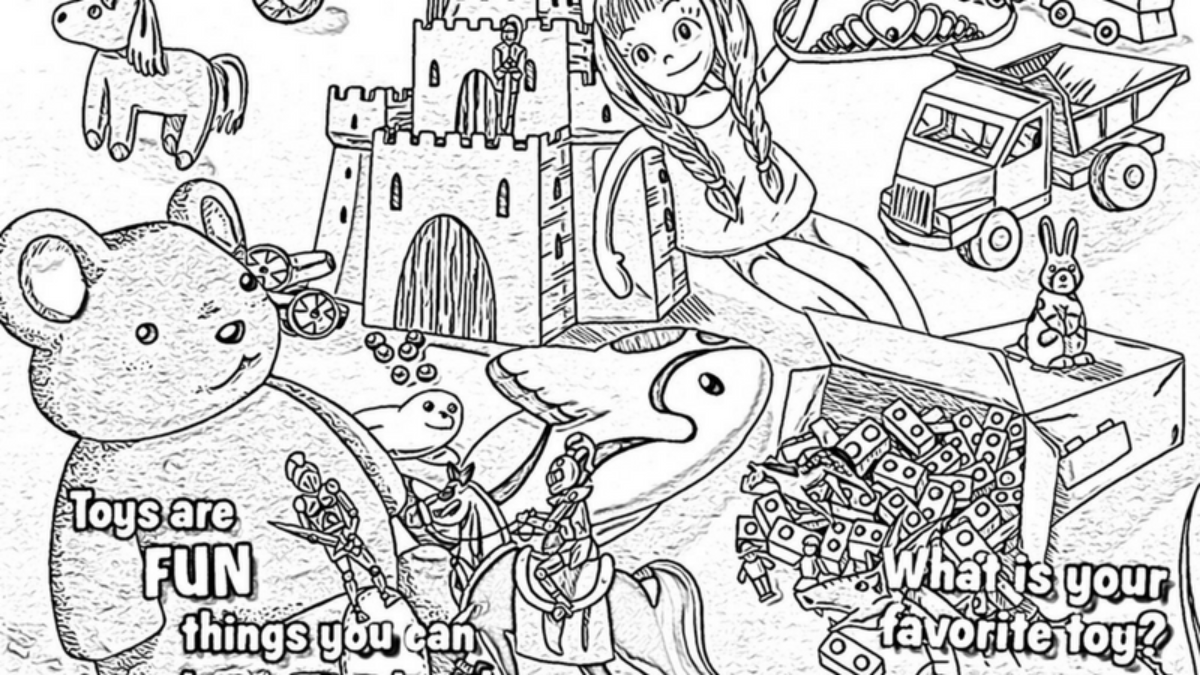 Toys Tools Guns Rules Coloring Page Toys