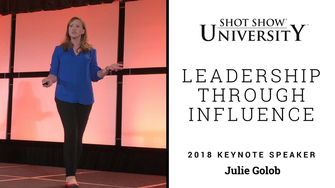 Julie Golob is a keynote on leadership through influence at SHOT Show University