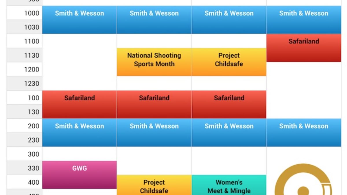 Julie Golob's 2018 SHOT Show Schedule